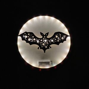 Bat Wood Carved LED Wall Deco Light NEW